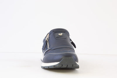 SUSST - DIZZY24 FLAT TWIN ZIP FASHION SHOE - NAVY