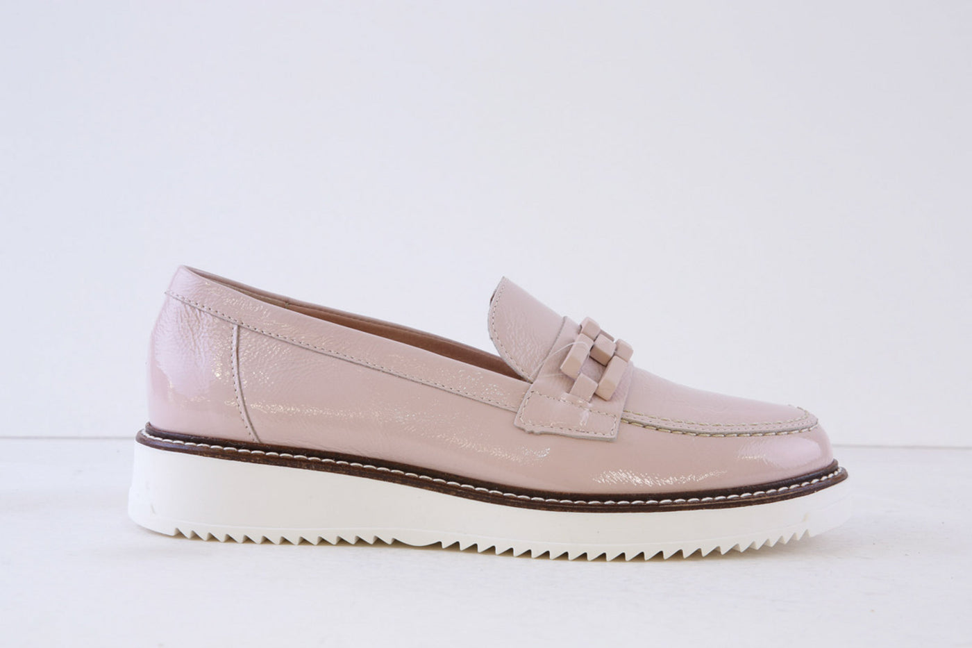 PITILLOS - 5733 LOW WEDGE LOAFER - LIGHT PINK