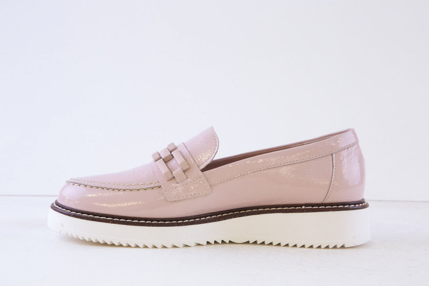 PITILLOS - 5733 LOW WEDGE LOAFER - LIGHT PINK