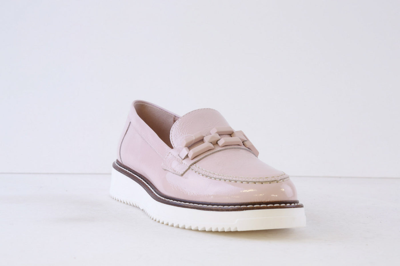 PITILLOS - 5733 LOW WEDGE LOAFER - LIGHT PINK