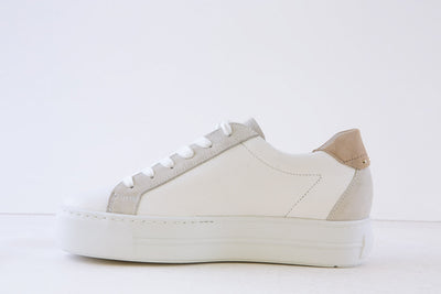 PAUL GREEN - 5330-06X LACED SHOE - WHITE/BEIGE