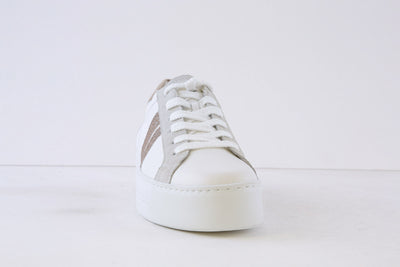 PAUL GREEN - 5330-06X LACED SHOE - WHITE/BEIGE