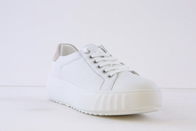 ARA - 46523-04 LACED PLATFORM SHOE - WHITE