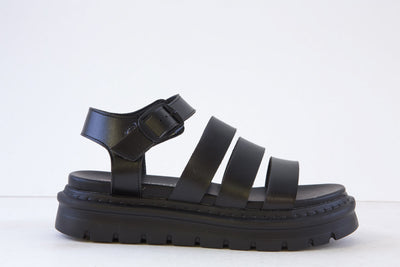 HEAVENLY FEET - SAFFRON PLATFORM SANDAL - BLACK