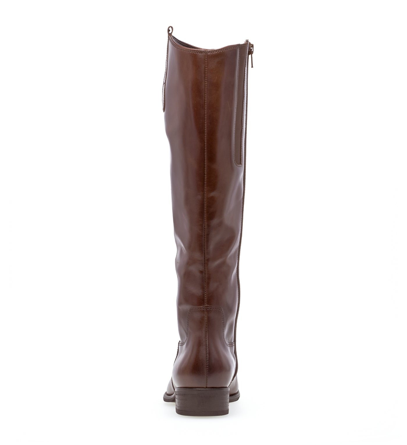 GABOR - 51.648.28 LOW HEEL LONG BOOT - BROWN LEATHER