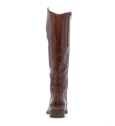 GABOR - 51.648.28 LOW HEEL LONG BOOT - BROWN LEATHER