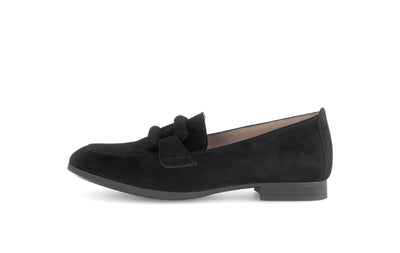 GABOR - 55.273.17 FLAT LOAFER - BLACK SUEDE