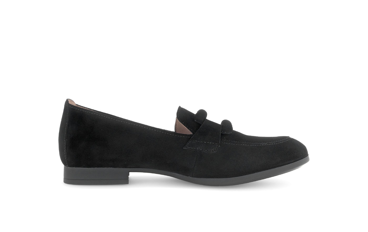 GABOR - 55.273.17 FLAT LOAFER - BLACK SUEDE