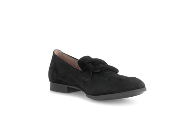 GABOR - 55.273.17 FLAT LOAFER - BLACK SUEDE