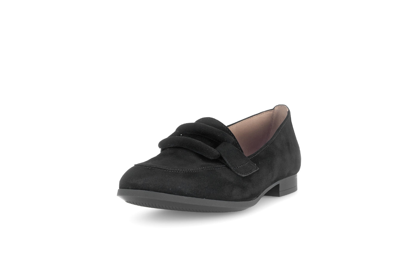 GABOR - 55.273.17 FLAT LOAFER - BLACK SUEDE