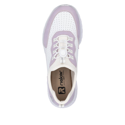 RIEKER - M6067-30 TOGGLE SLIP-ON TRAINER- G WIDTH - PINK/WHITE