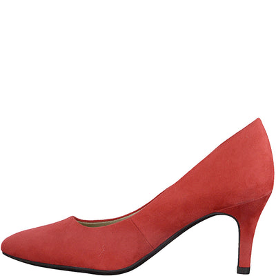 MARCO TOZZI - MEDIUM HEEL COURT SHOE - RED