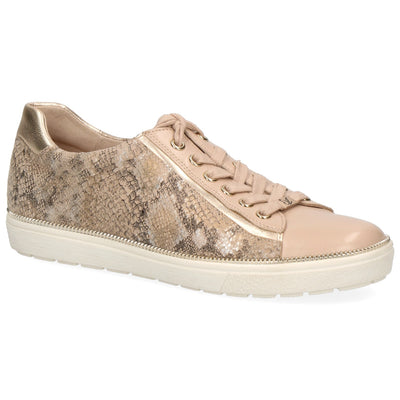 CAPRICE - LACED FASHION SHOE - BEIGE COMB