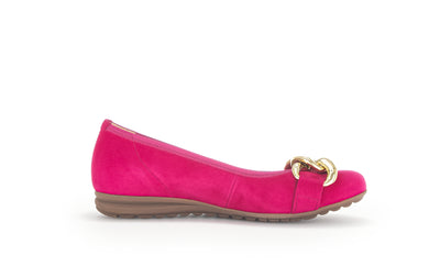 GABOR - 22.625.21 FLAT SHOE WITH CHAIN DETAIL - PINK