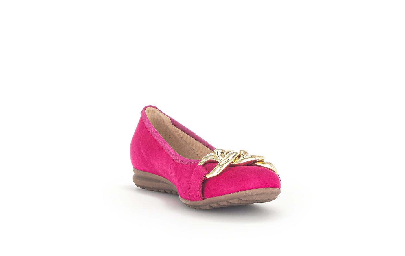 GABOR - 22.625.21 FLAT SHOE WITH CHAIN DETAIL - PINK