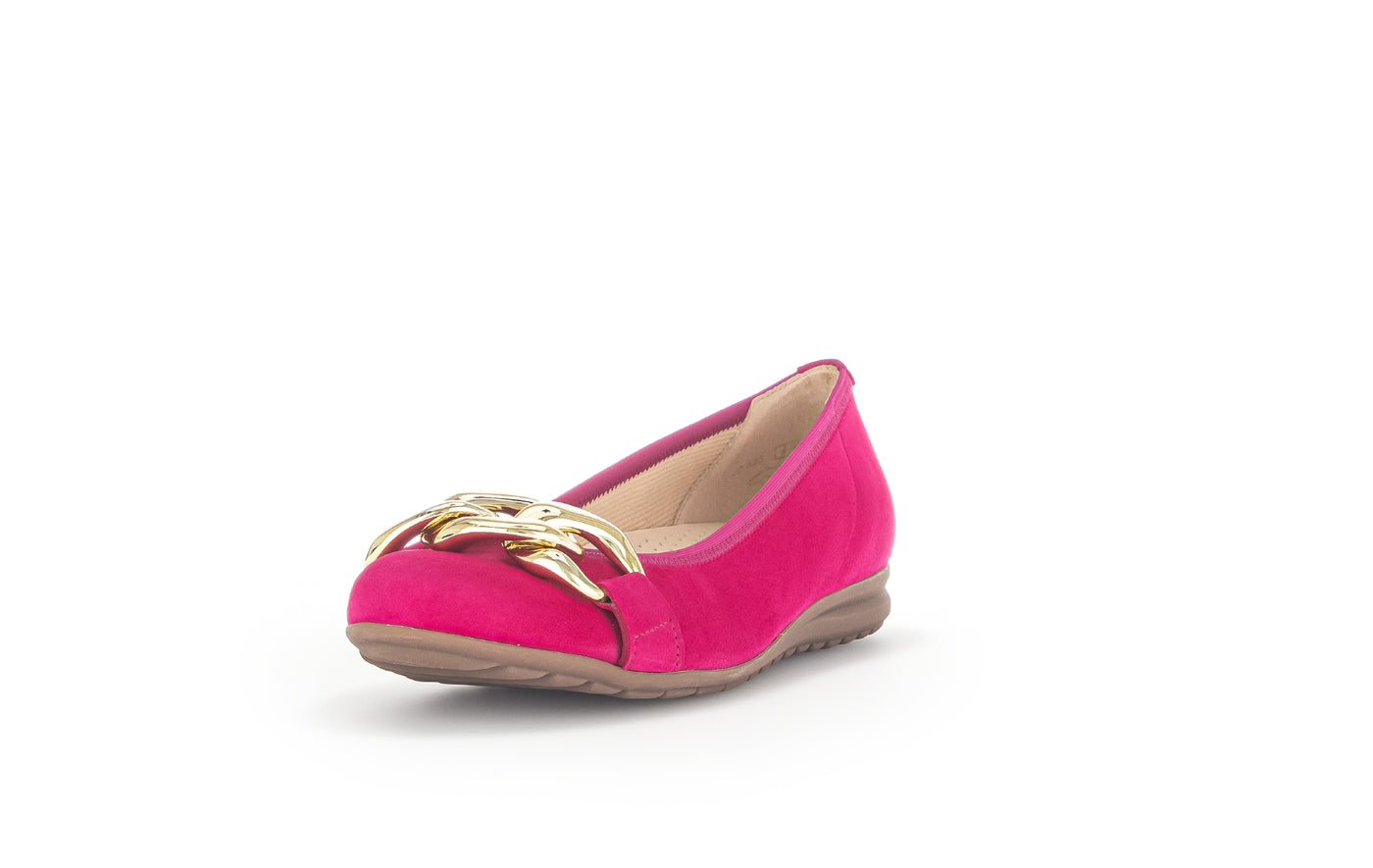 GABOR - 22.625.21 FLAT SHOE WITH CHAIN DETAIL - PINK