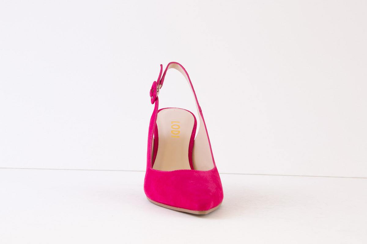 LODI - MODERN HIGH HEEL SLING-BACK SHOE - CERISE PINK