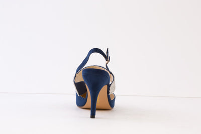 LOTUS - VIOLETTE SLING-BACK SHOE - NAVY DIAMANTE