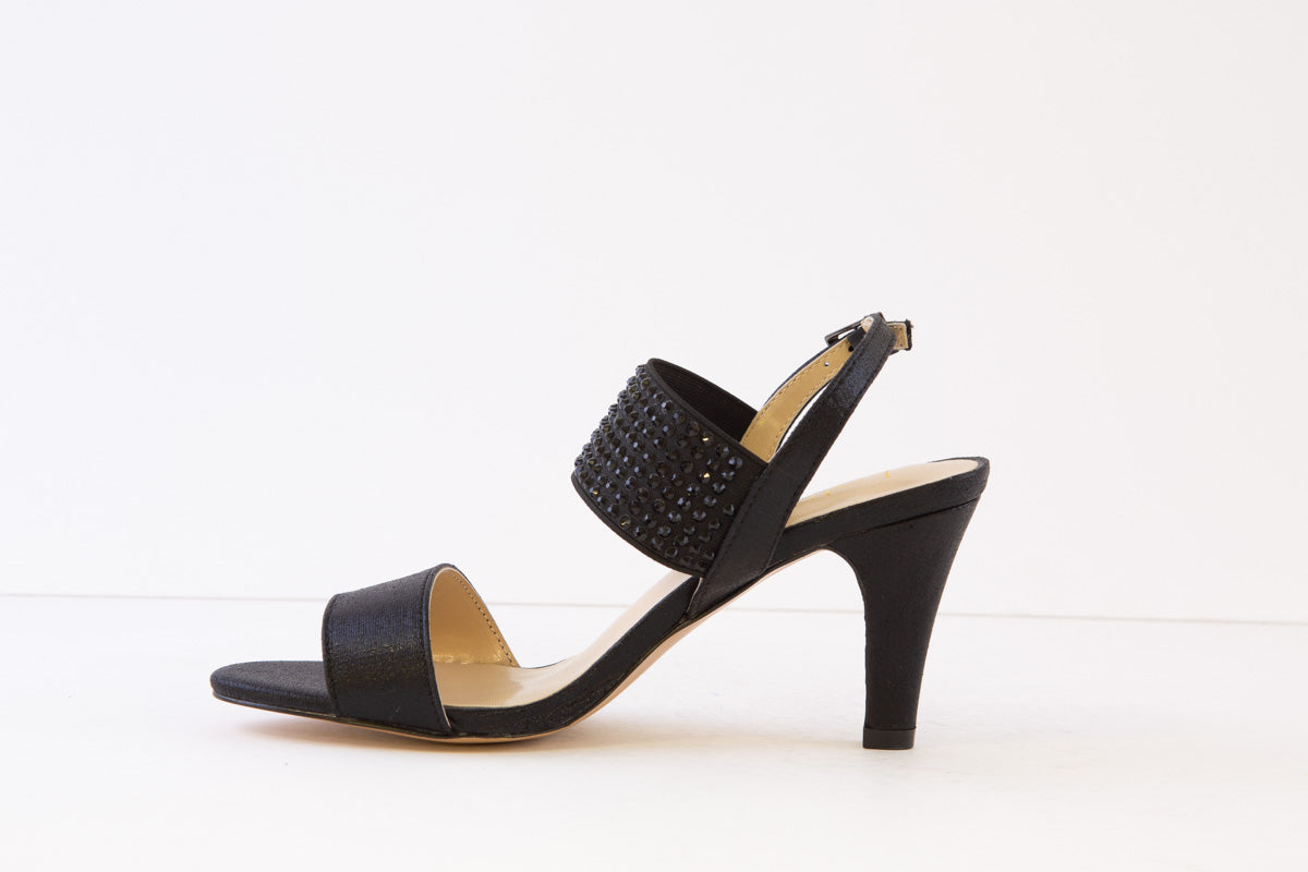 LOTUS - AURORA SLING-BACK SANDAL - BLACK DIAMANTE