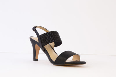 LOTUS - AURORA SLING-BACK SANDAL - BLACK DIAMANTE