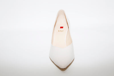 HOGL - 9-106124 Cream Patent Heel Court Shoe