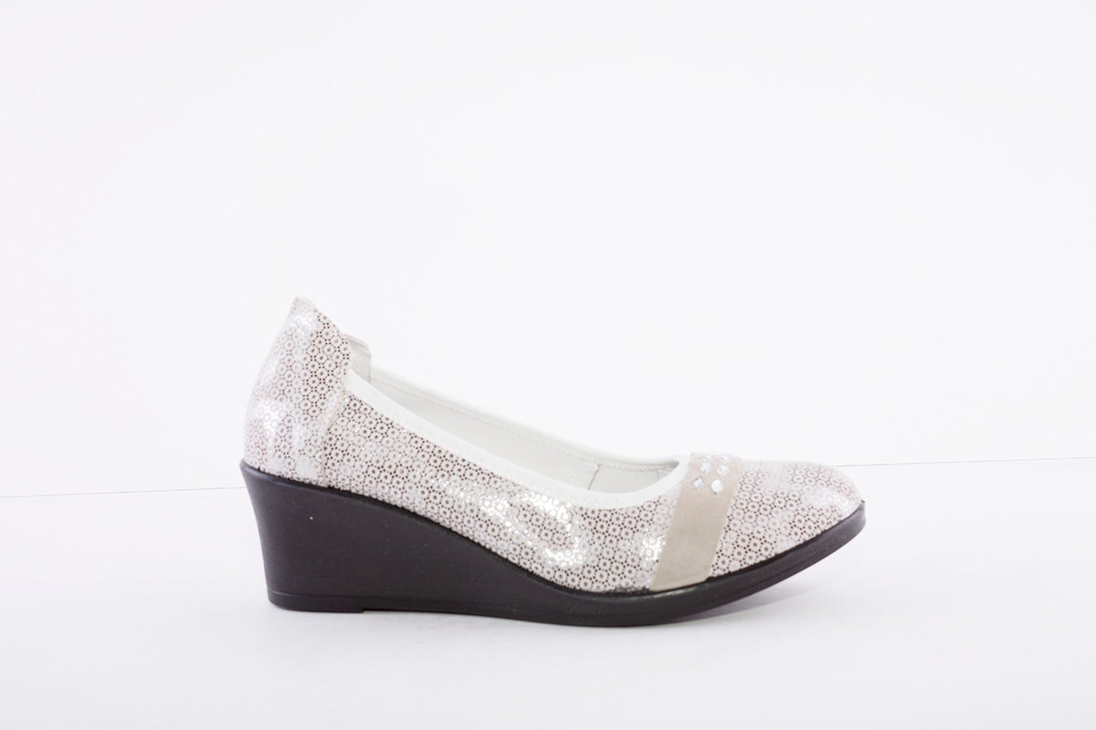 INEA - ISIS WEDGE POMP - BEIGE/WHITE