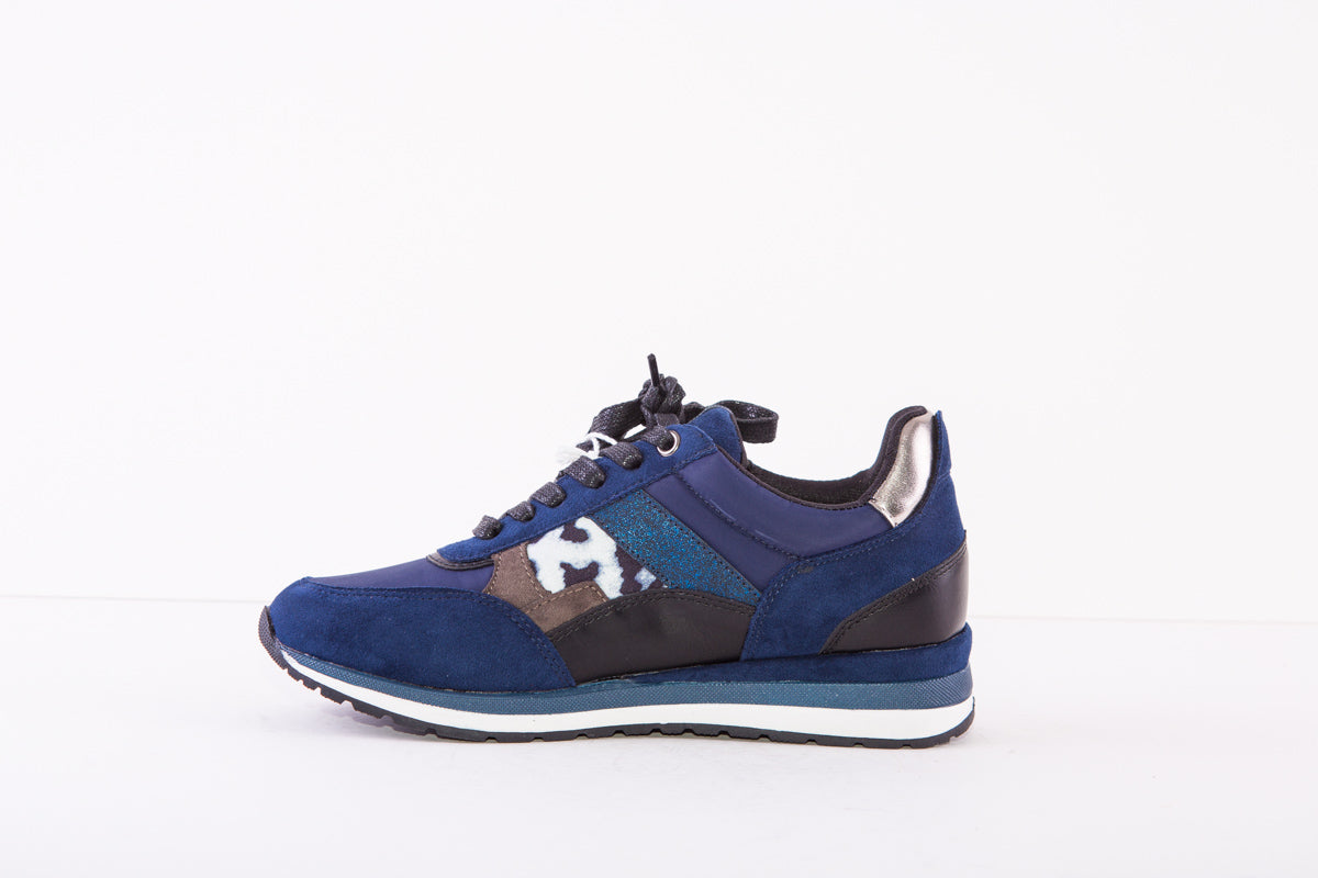 REFRESH 170159  TRAINER=FLAT ZIP/LACE FASHION TRAINER - NAVY