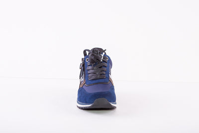 REFRESH 170159  TRAINER=FLAT ZIP/LACE FASHION TRAINER - NAVY