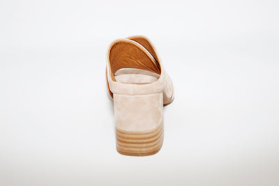 ALPE - 4679 Block Heel Beige Mule