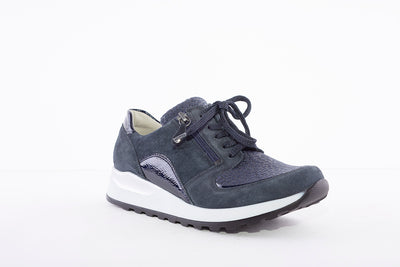 WALDLAUFER - H64007 400 HIROKO-LACED COMFORT SHOE -H WIDTH - NAVY