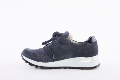 WALDLAUFER - H64007 400 HIROKO-LACED COMFORT SHOE -H WIDTH - NAVY