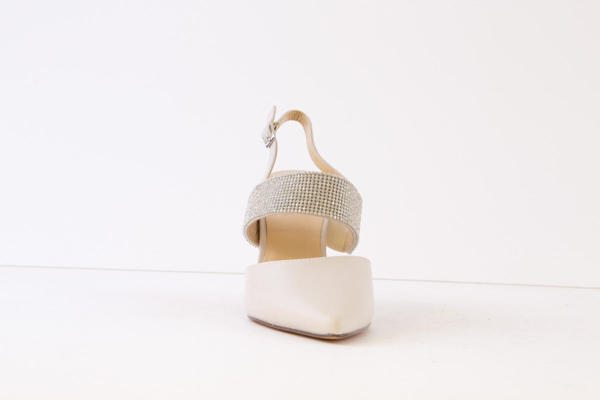 LOTUS - VIOLETTE SLING-BACK SHOE - CREAM DIAMANTE