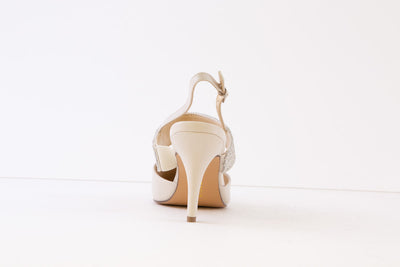 LOTUS - VIOLETTE SLING-BACK SHOE - CREAM DIAMANTE