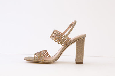 MENBUR - 23652 HIGH HEEL SANDAL - GOLD GLITTER