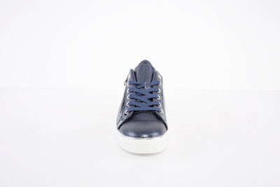 SPROX -547721 LACE/ZIP FLAT FASHION SHOE - NAVY