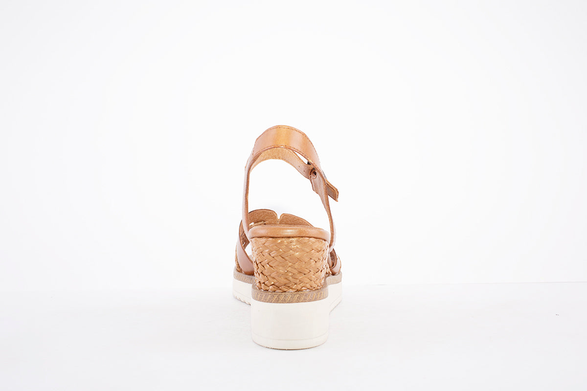 TAMARIS - 28243-305 MEDIUM WEDGE SANDAL - TAN