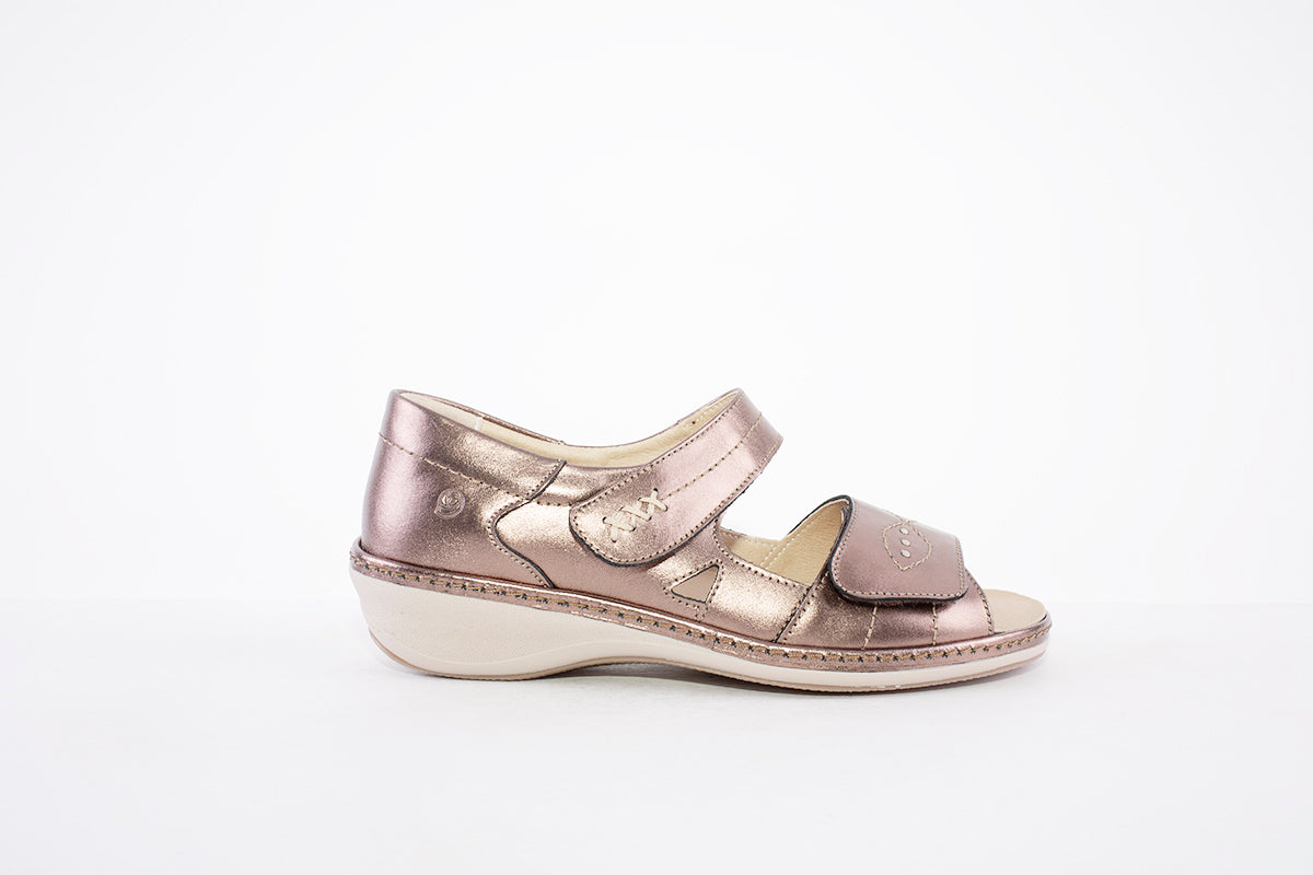 SUAVE - 6020 92 LOW WEDGE HEEL-IN SANDAL - BRONZE