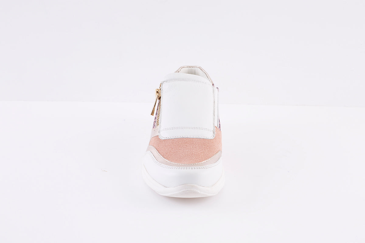 LOTUS - SIAN FLAT ZIP FASHION SHOE - PINK COMBI