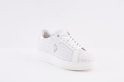 US POLO ASSN - CARDI002 LACED FASHION SHOE - WHITE/SILVER