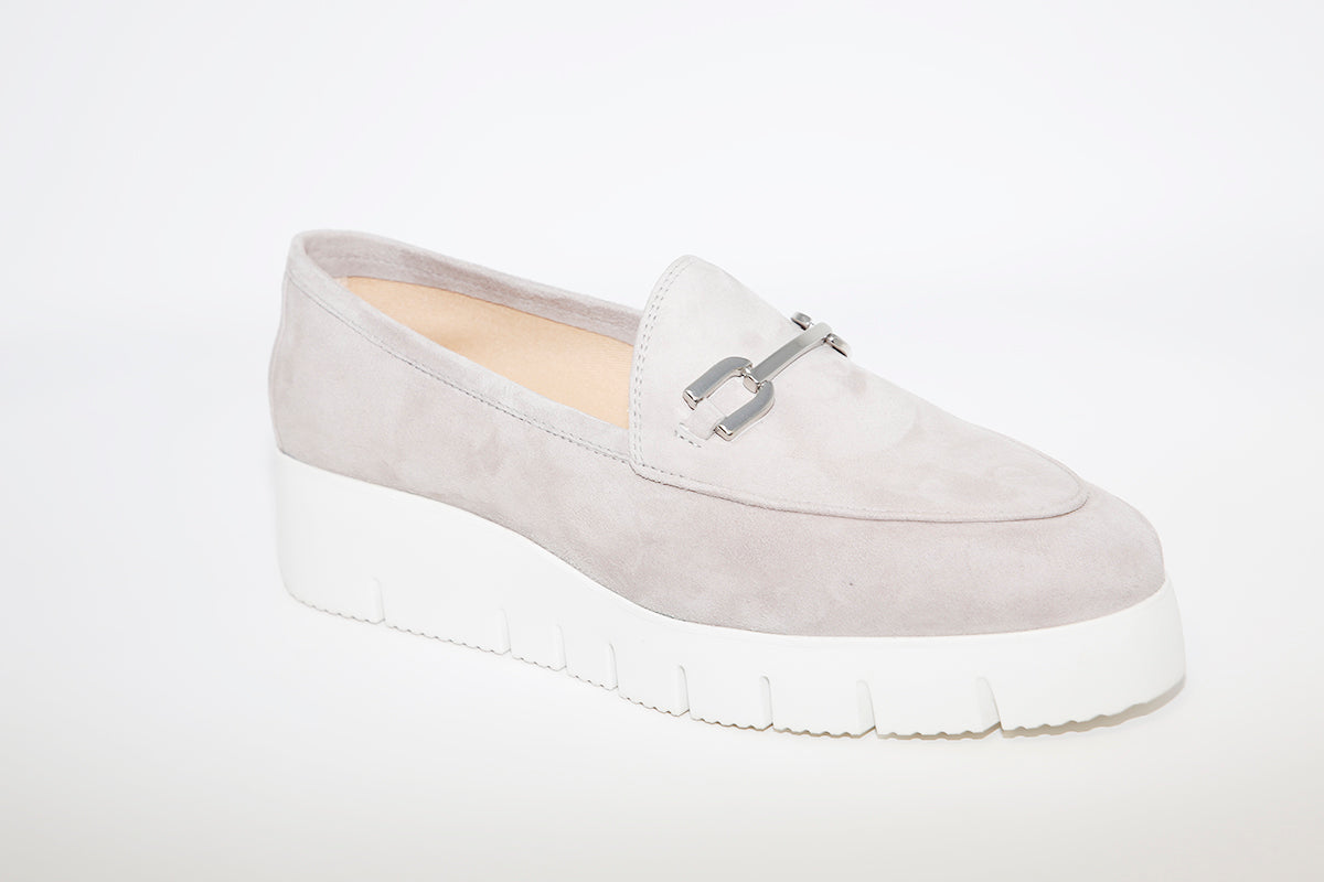 UNISA - FAMO Grey Suede Wedge Loafer