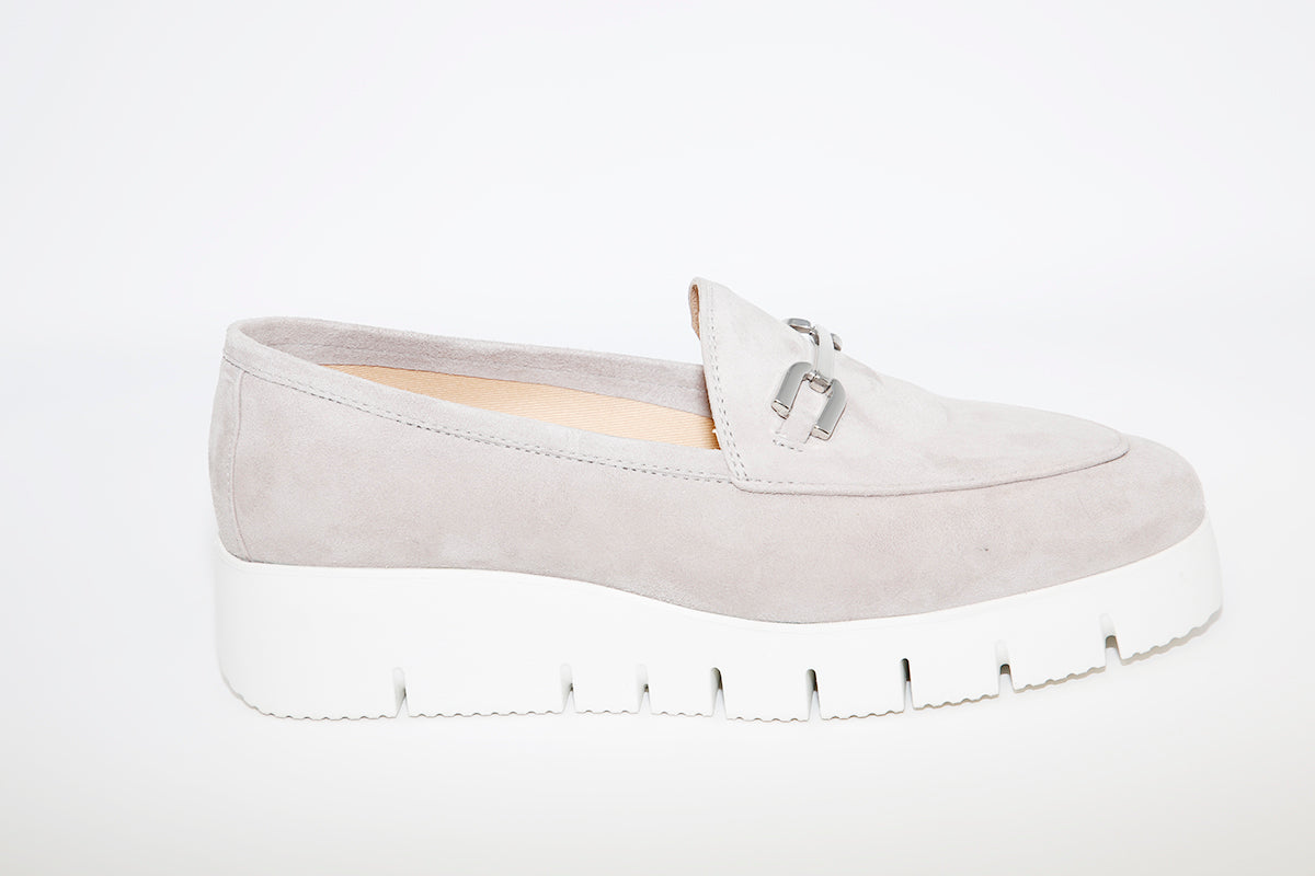 UNISA - FAMO Grey Suede Wedge Loafer