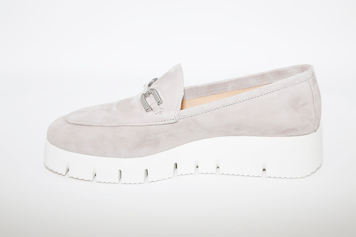 UNISA - FAMO Grey Suede Wedge Loafer