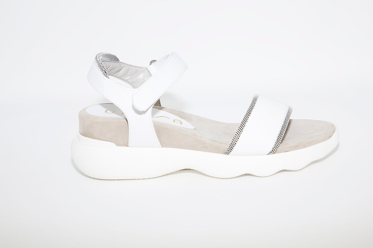 UNISA - Bolo White Leather Sandal