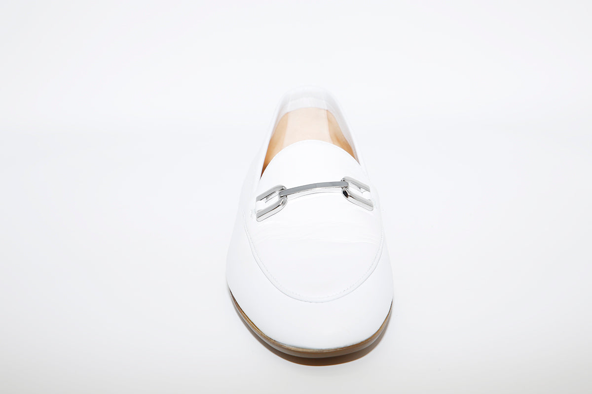 UNISA - DALCY White Leather Flat Loafer