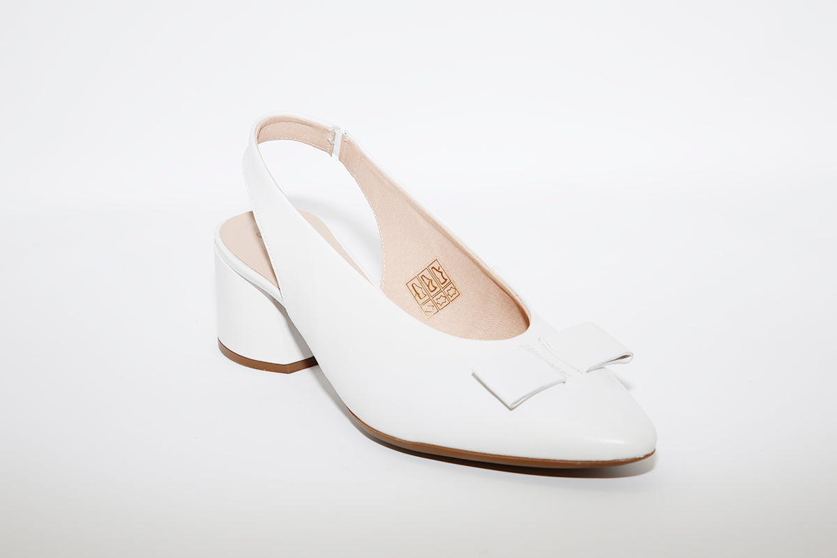 WONDERS - I-8003 HIGH HEEL SLING-BACK SHOE - OFF WHITE