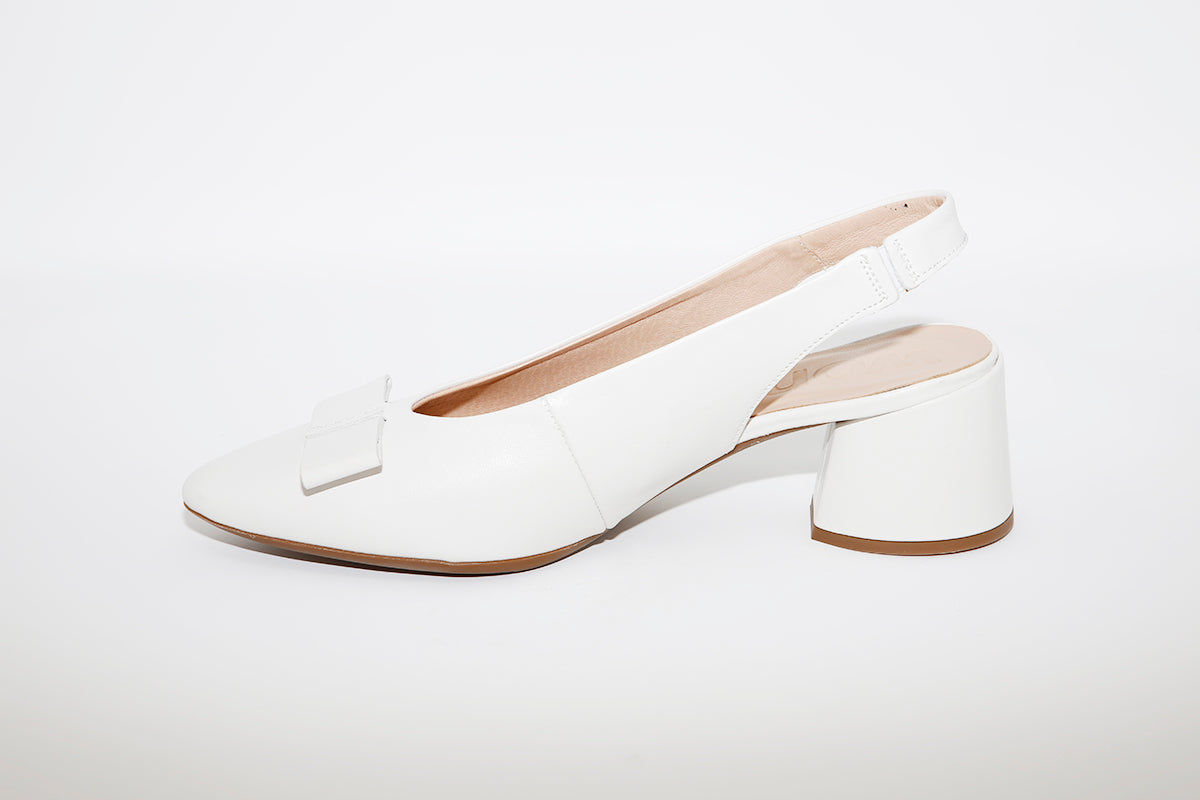 WONDERS - I-8003 HIGH HEEL SLING-BACK SHOE - OFF WHITE