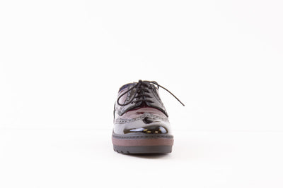 NOTTON - 0651 LACED COMFORT SHOE - BLACK/WINE