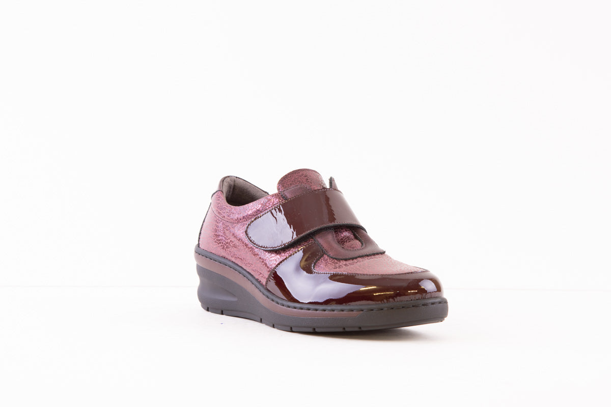 NOTTON - 0459 WEDGE COMFORT SHOE - WINE PATENT