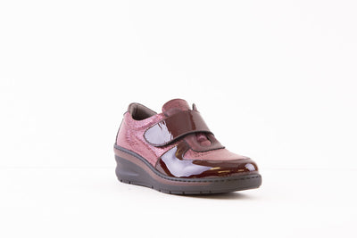 NOTTON - 0459 WEDGE COMFORT SHOE - WINE PATENT