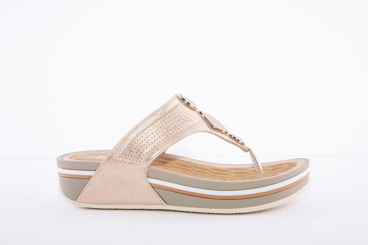 PROPET - WW1500 GLITTER TOE-POST MULE - ROSE GOLD